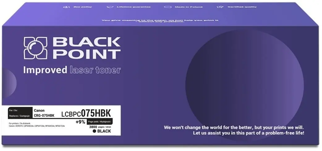 Lāzera tonera kasetne Black Point LCBPC075HBK