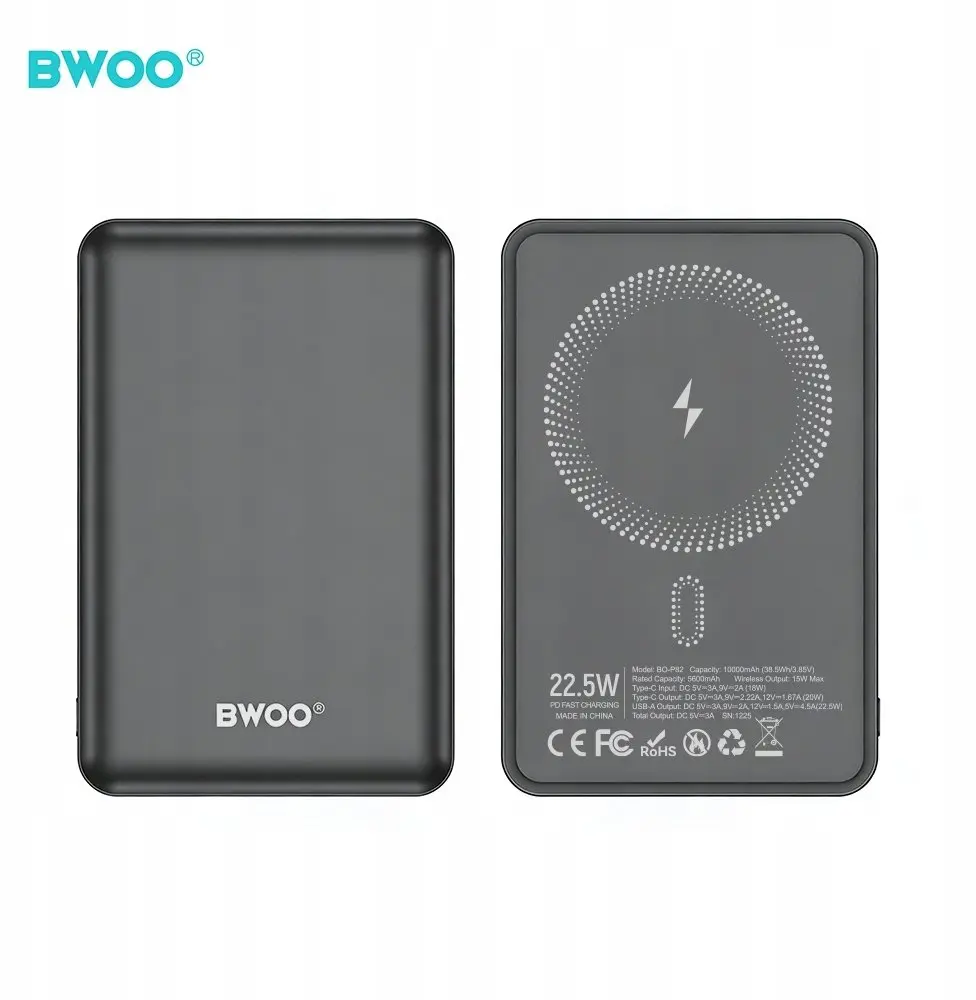 BWOO P82 ārējais akumulators 10000mAh 15W