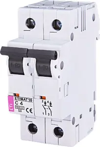 Автоматический выключатель Eti-Polam ETIMAT10 2P C 4A 10kA