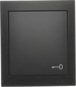 Kontakt-Simon Simon Aquaclick spiedpoga ar atslēgas simbolu, 10 AX, 250 V, melna