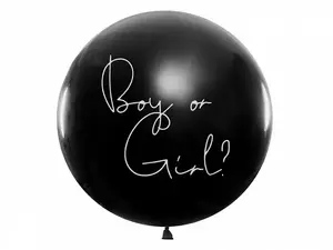 PartyDeco BG36-2-C Latex Toy Balloon, 100 cm, Black and White