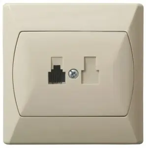 Ospel GPT-1A/01 Single RJ11 Telephone Socket, Beige