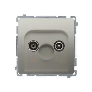 Kontakt-Simon BMZAR1/1.01/29 R-TV End Antenna Socket, Satin Steel