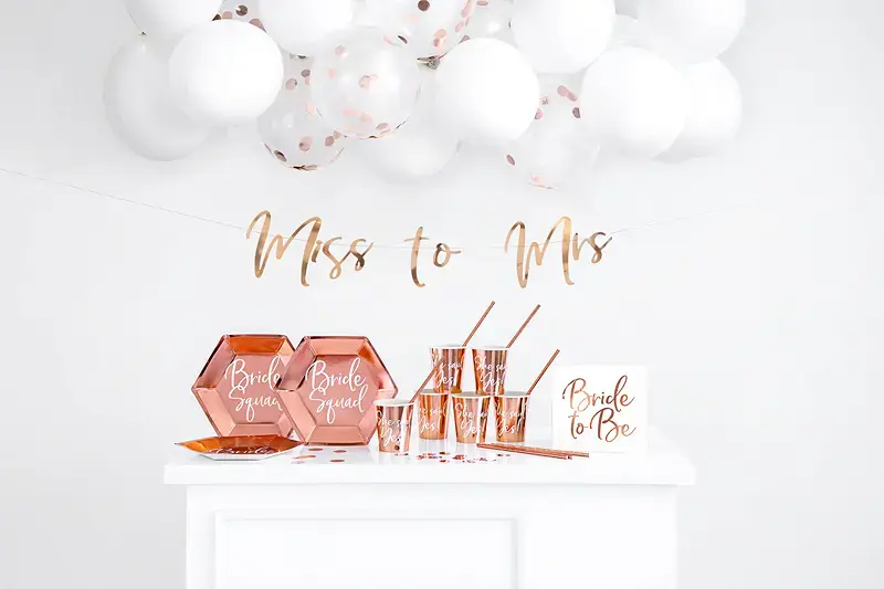 PartyDeco Bride Squad papīra šķīvji Photo 6