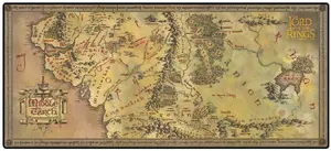 Pyramid The Lord of the Rings Middle-earth Map Desk Mat Mouse Pad