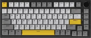 Ajazz AK820 mehāniskā tastatūra ar Sea Salt slēdžiem, USB-C vadu, melna