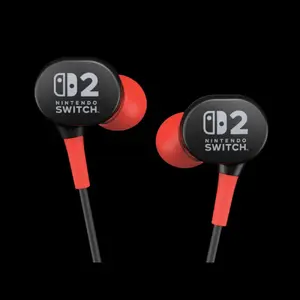 PowerA Vadu Austiņas Nintendo Switch 2 Austiņas In-ear Gaming Melns Sarkans In-line Mikrofons
