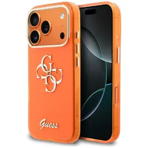 Guess IML 4G Script Metal Case for iPhone 17 Pro Max, Orange