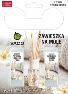 Vaco Gel Moth Hanger for Clothes (Patchouli and White Musk) - 2 Pieces