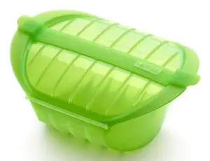 Lékué 880209 Microwave Steamer, Silicone, Green