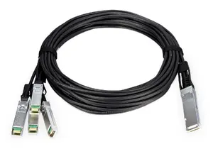 PLANET CB-QSFP4X25G-3M 100G QSFP28 to 4 25G SFP28 Breakout Cable 3 m Black Metallic
