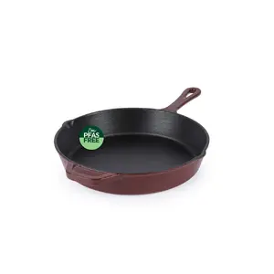 Salter BW13773R Cast Iron Fry Pan, 26cm, Red
