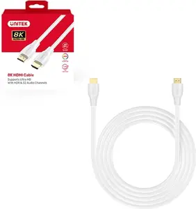 Unitek HDMI 2.1 Cable 8K HDR 0.5m White
