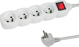 Esperanza ELK213W Power Strip with 4 Sockets and 3m Cable White