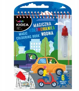 Derform ūdens krāsojamā grāmata ar marķieri Transportlīdzekļi 150x190 mm