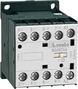 LOVATO Electric BG09.T4D Auxiliary Contactor, 9A, 4NO, 24V DC