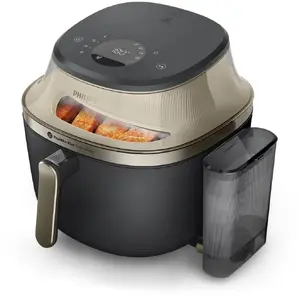 Philips NA543/00 Airfryer with 7.2 L capacity, 2000 W power, Rapid Air low-fat frying technology, touch control, and baking and frying functions