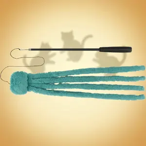 Trixie Telescopic Cat Wand Toy with Octopus Plush, Fiberglass, 42–106 cm