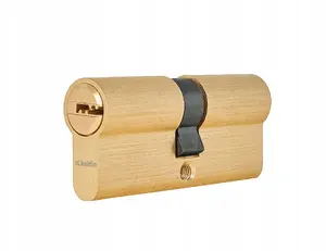 Keltin 30/45 Door Lock Cylinder, Brass Finish