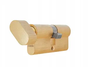 Tvardy Door Cylinder Lock with Knob 45g/50, Brass Finish