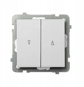 Ospel Sonata Blind Switch with Mechanical Interlock, Matte White