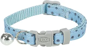 Trixie Cat Collar, Polka Dot Pattern, Adjustable 20–30 cm, 10 mm Width, Blue