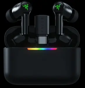 Razer Hammerhead V3 HyperSpeed bezvadu iekšējo austiņu sistēma zvaniem un mūzikai, melna