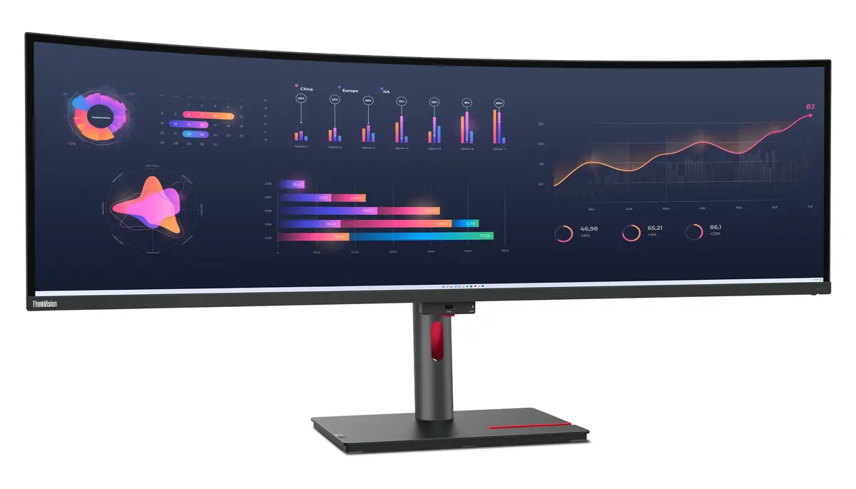 Lenovo ThinkVision P49w-30 49" izliekts monitors Photo 5