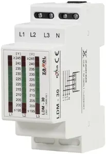 Zamel Modular 3-Phase Voltage Indicator L1-N/L2-N/L3-N 195-245V