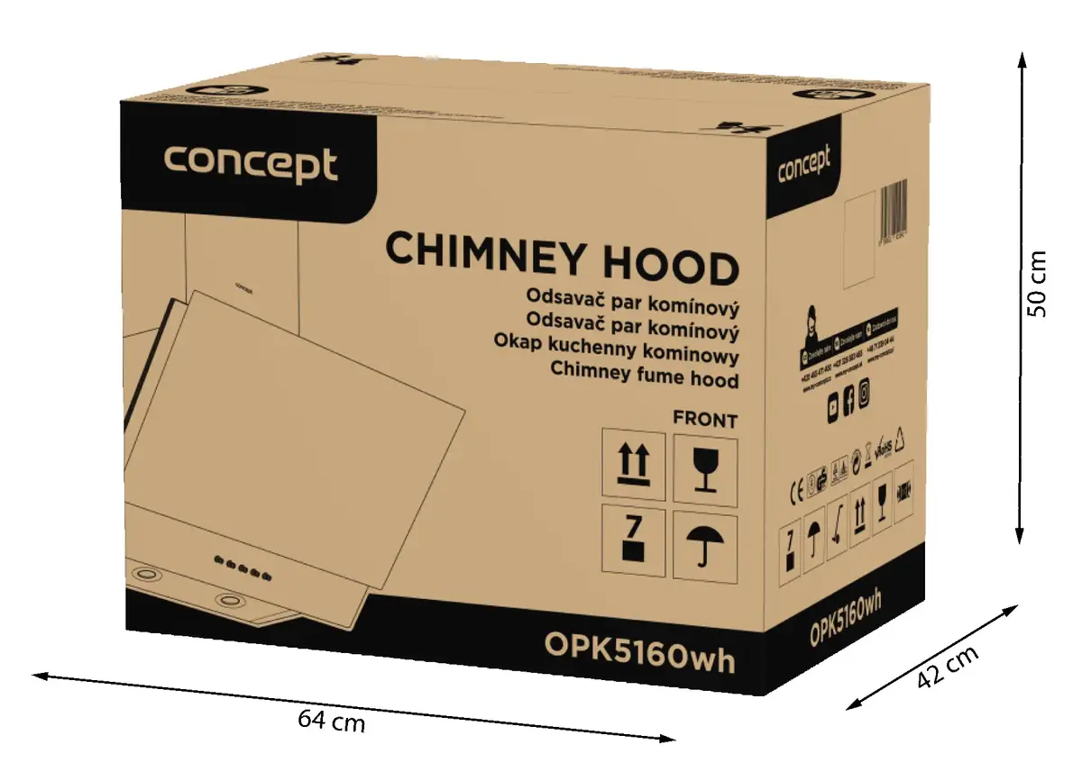 Concept Solution OPK5160WH Wall-Mounted Cooker Hood Photo 8