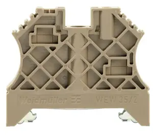 Weidmüller WEW 35/2 End Bracket for DIN Rails, Wemid Material, 50 Pieces