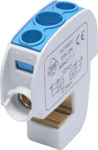 Simet SBB 16 SIMBLOCK Insulated Rail Terminal, Blue