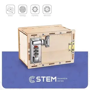 Деревянный конструктор Extra Digital Механический сейф STEM обучающая игрушка