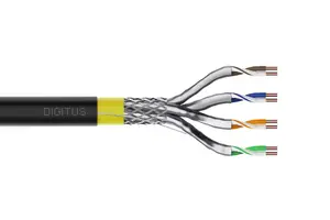 Digitus CAT 7A S/FTP Installation Cable, Outdoor PE Jacket, Simplex, 1000 m Drum