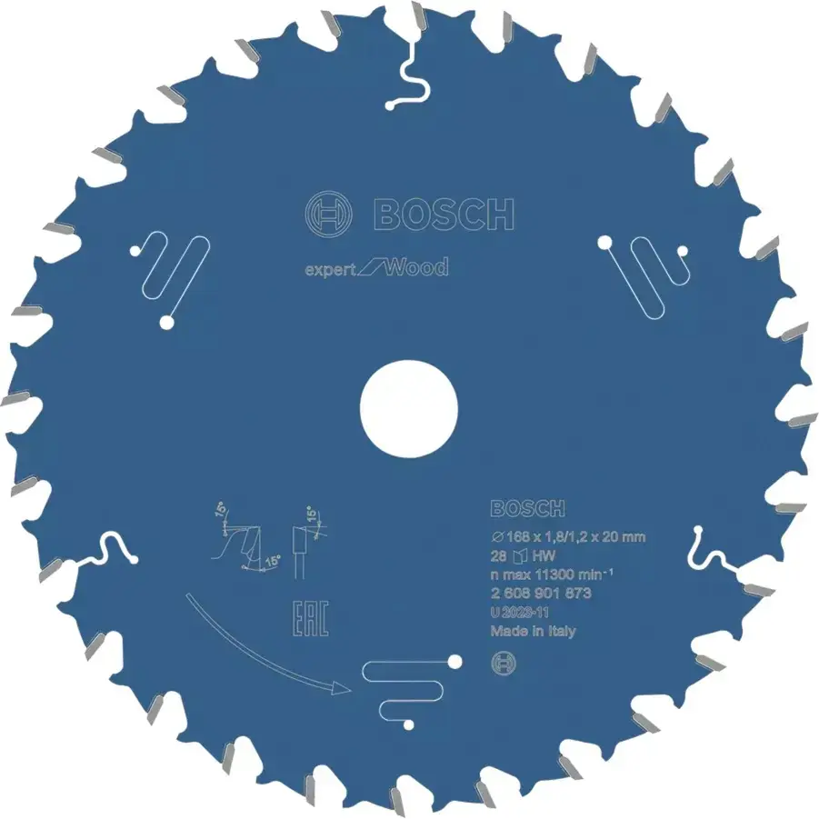 Bosch EXPERT Wood zāģripa 168 mm 28Z Photo 2