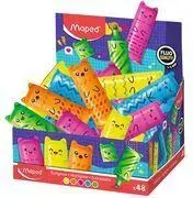 Текстовыделитель Maped FLUO'PEPS KAWAI Mini, клиновидный наконечник, дисплей 48 штук