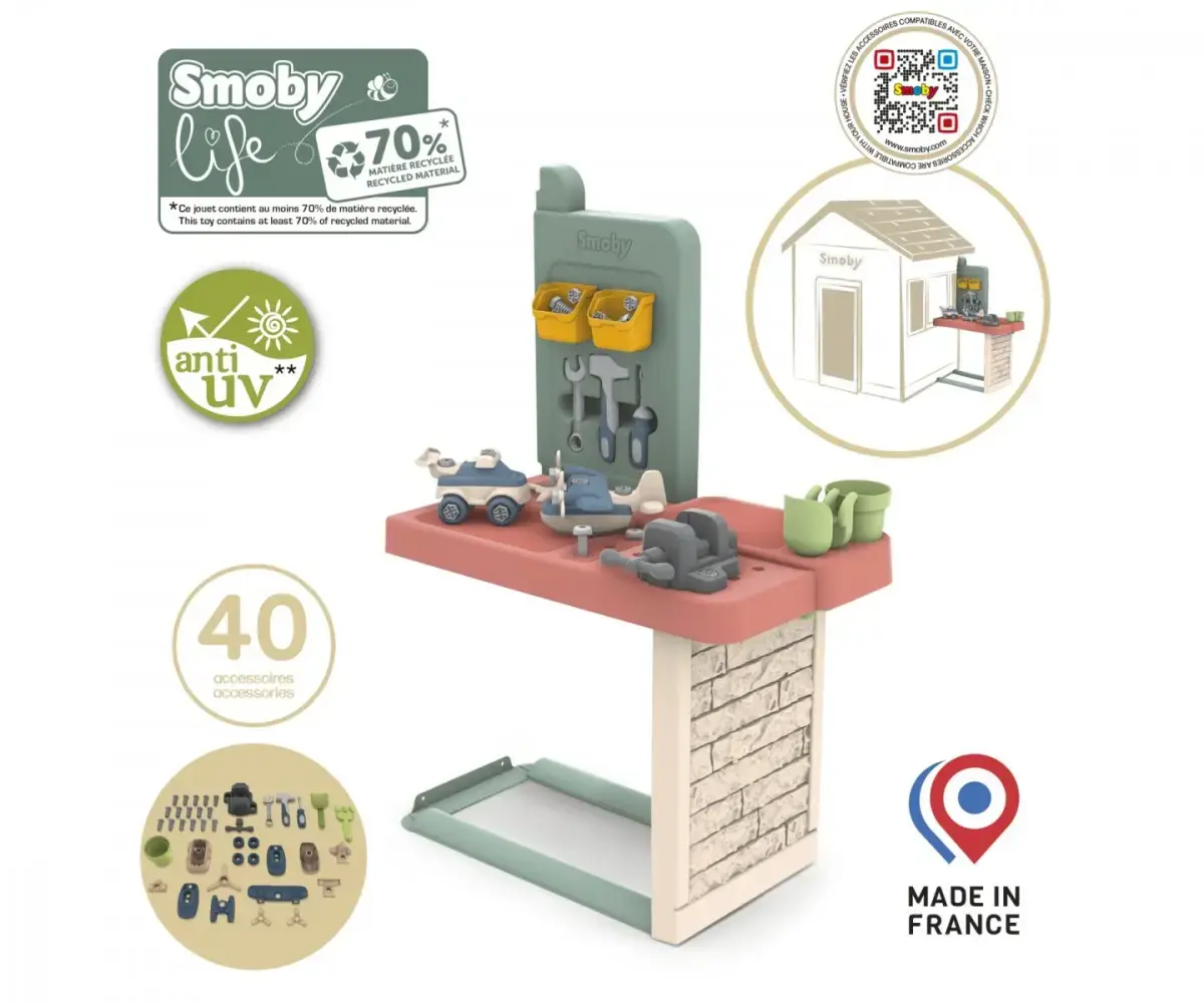 SMOBY Little Handyman's Workshop Life Toy Workbench Photo 2
