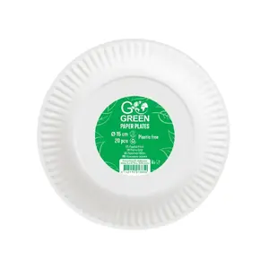 GoGreen kraftpapīra šķīvji 15 cm, 20 gabali
