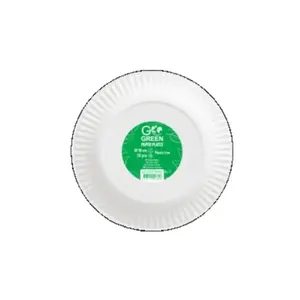 GoGreen Kraft Paper Plates 18cm, 20 Pieces