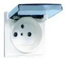 Kontakt-Simon 82068KD-30 Hermetic Single Socket Cover with Smoke Flap IP44 White