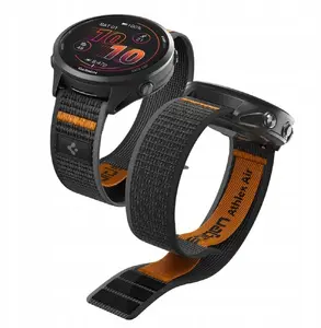 Spigen Athlex Air Watch Strap for Garmin 22 mm Quick Release Active Black/Orange