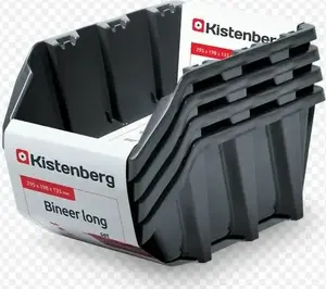 Prosperplast BINEER LONG Storage Bins, Set of 6, Black