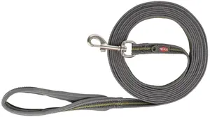 Trixie Fusion Tracking Leash for Dogs, Rubberized, 3 m x 17 mm, Graphite/Olive