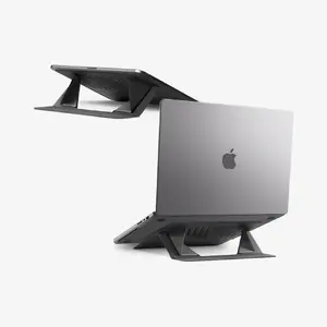 Spigen Slim Fold LD201-S6 Non-Adhesive Laptop Stand, Black