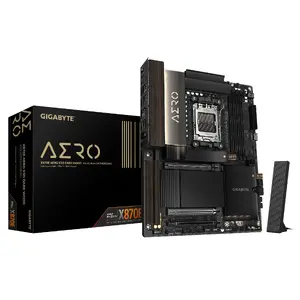 GIGABYTE X870E AERO X3D DARK WOOD Motherboard, Socket AM5, DDR5, PCIe 5.0, Wi-Fi 7, 5GbE LAN, USB 4