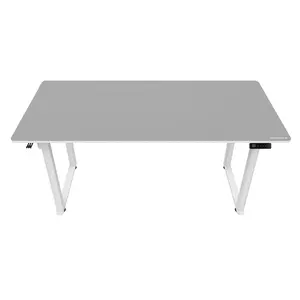Cougar E-Grav 160 Gaming Desk, Rectangular Carbon Fibre Surface, White