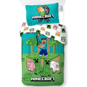 Minecraft Jungle Explore gultas veļas komplekts pieaugušajiem 140 x 200 cm
