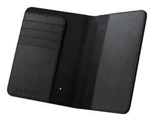 Satechi FindAll Passport Cover, Black Vegan Leather, Apple Find My Compatible