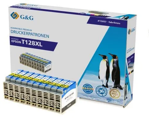 G&G tintes kasetņu komplekts Epson T1281-T1284