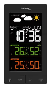 TechnoLine WS 6458 Digital Weather Station with Indoor and Outdoor Thermometer